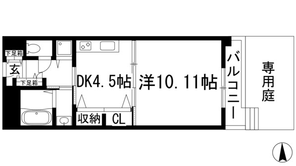 アパートメントハウス姫室の物件間取画像